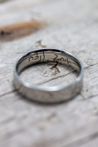טבעת חריטה של כתב יד